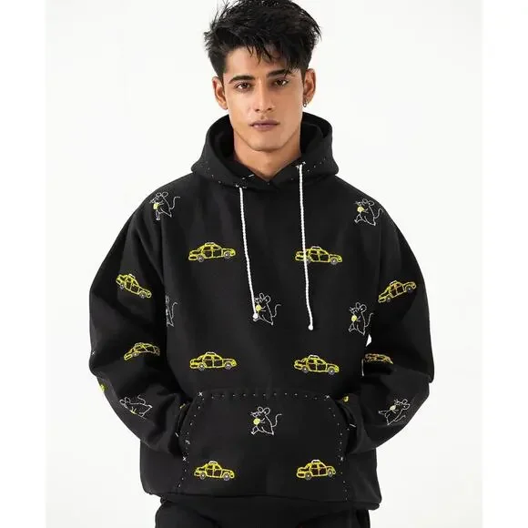 ONE432 HOODIE 33 Rat Race Hand Stich Handmade Streetwear Size Large 1908 - Picture 4 of 13